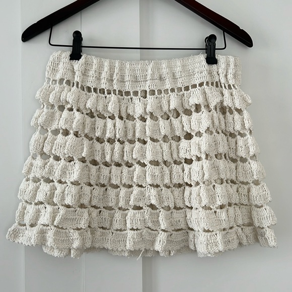 Other - Macrame knit mini beach skirt
